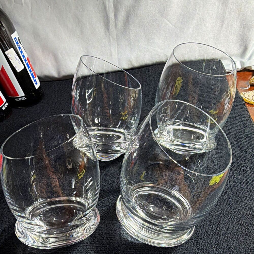 Vintage Rosenthal Studio Line Schnapps Whiskey Glasses Rocking Roly Poly (4)
